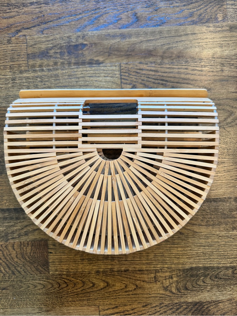 Bamboo Arc Handbag - Natural Wooden Women’s Tote